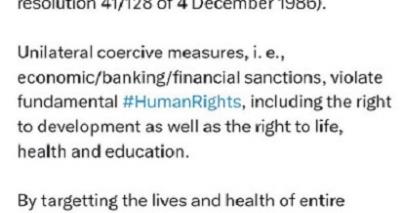 Foreign Ministry spokesperson in a post on his X account