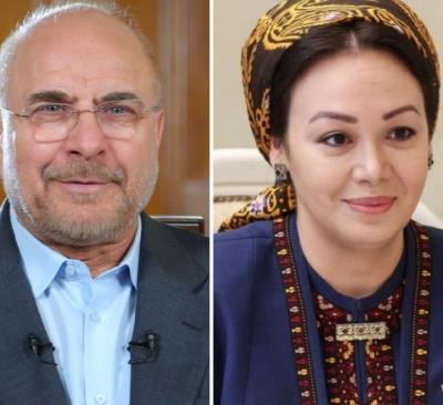 Doktor Mohammad Bager Galibaf Türkmenistanyň Mejlisiniň Başlygy hanym Dünýägözel Gulmanowanyň